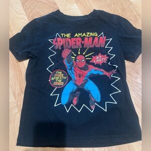Black Spider-Man Graphic T-Shirt Boys